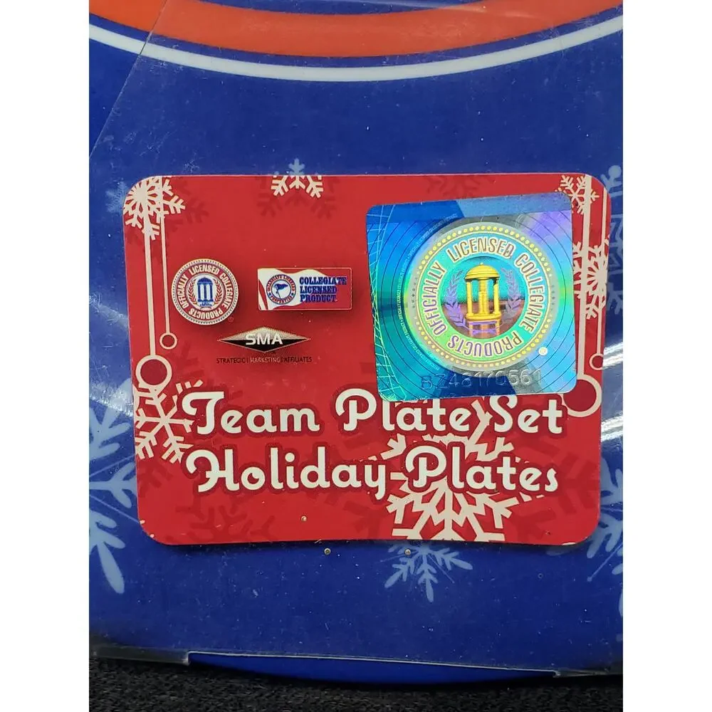 Forever Collectibles Florida Gators Team Mascot Holiday Snowflake Plate Set 4